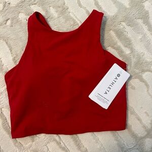 Athlete XS red cropped workout top